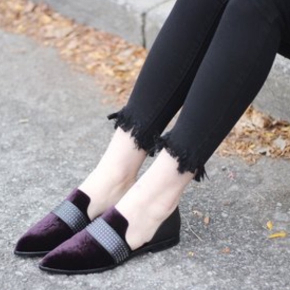 Matt Bernson Shoes - Matt Bernson sterling stud burgundy velvet